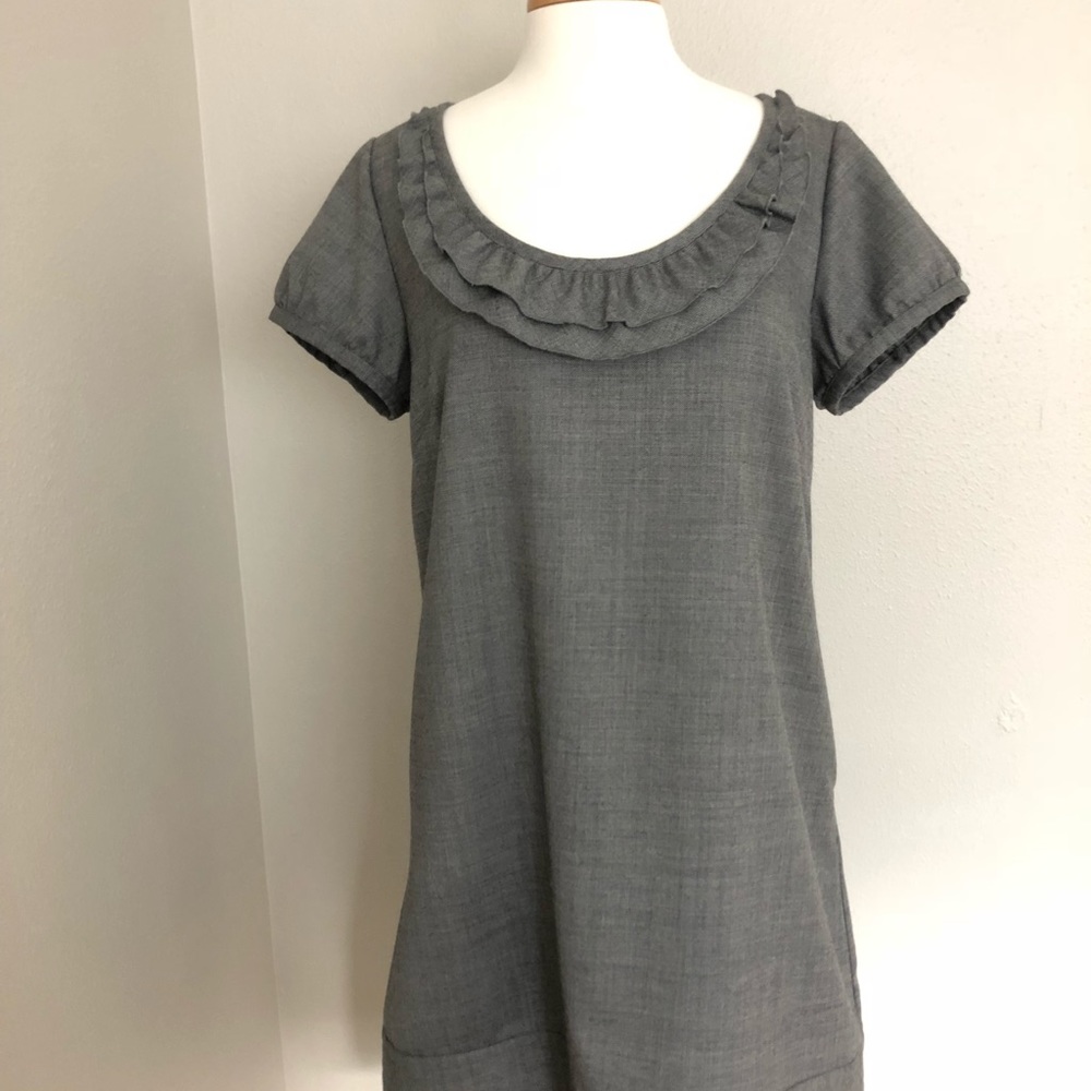 Gap Stretch Classic Work Dress in Charcoal Gray